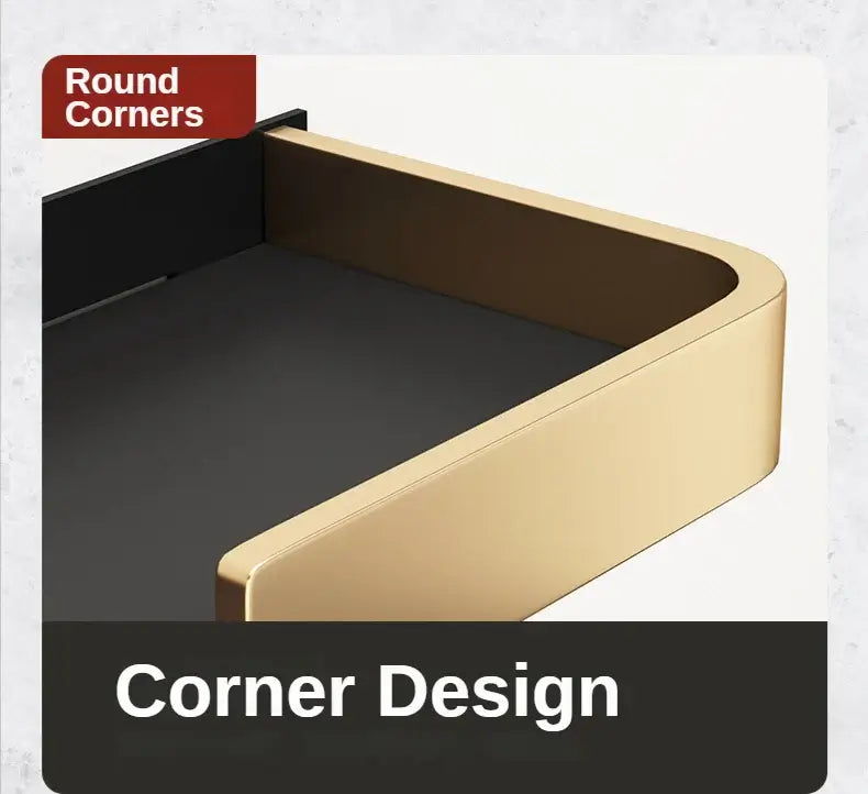 Gold Toilet Paper Roll Holder Phone Shelf with punch-free installation,