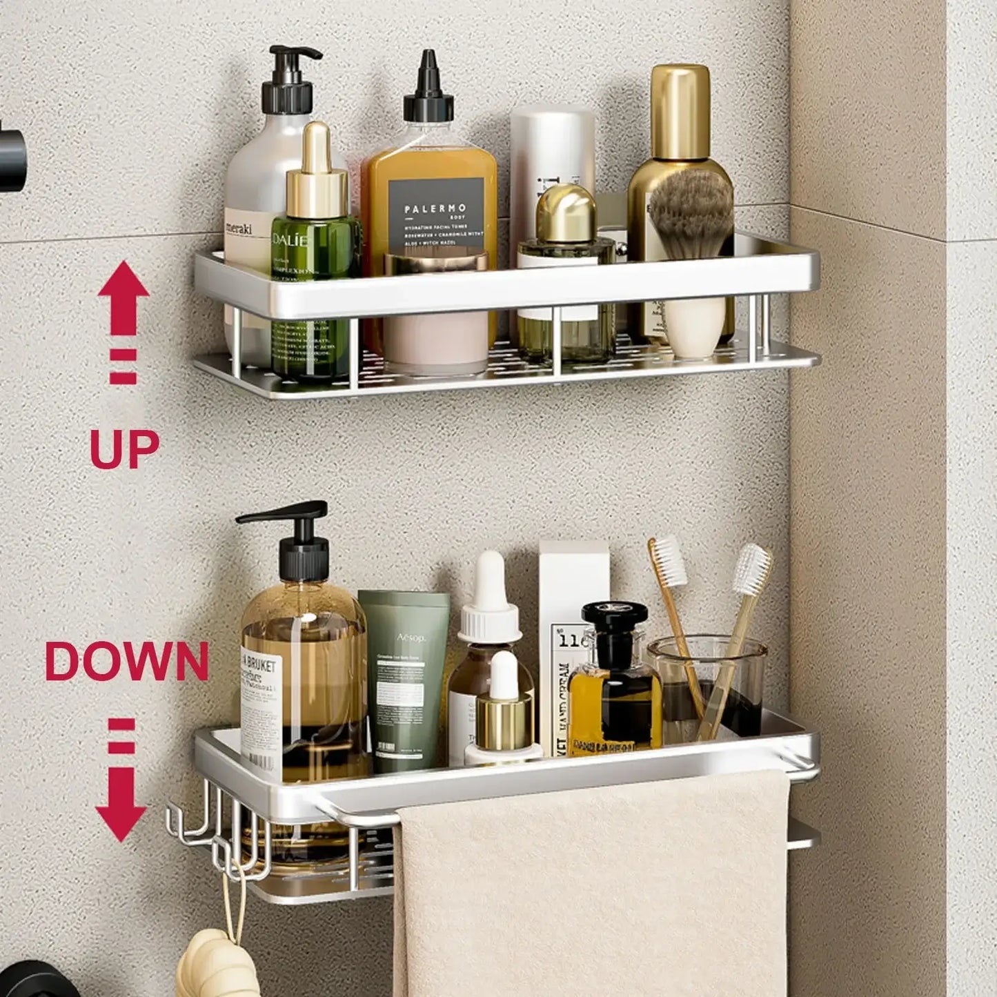Premium stainless steel corner shelf – modern design for organized storage