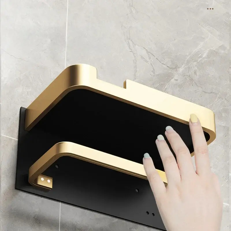 Toilet Paper Roll holder With Shelf