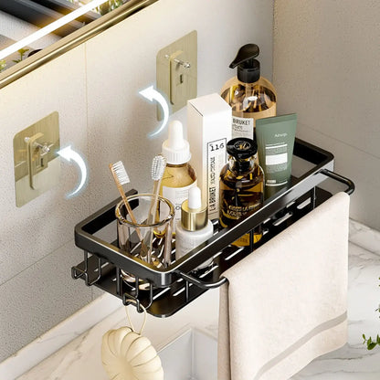Minimalist bathroom shelf – corner storage solution for small bathrooms